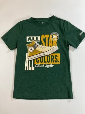 Converse Kids S 8-10 Green All Star All Colors Chuck Taylor Graphic T Shirt